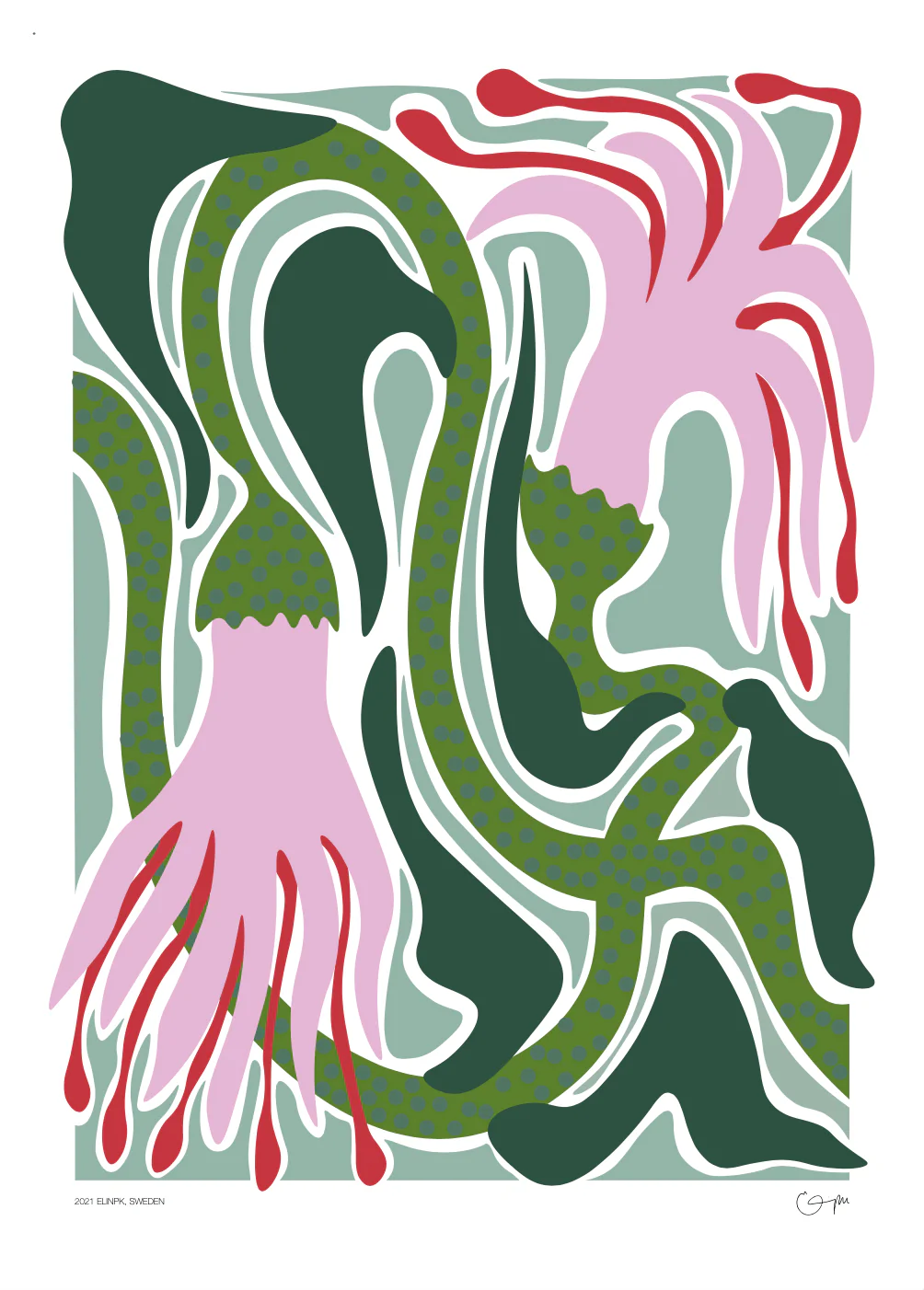 Elin PK "Flowing like the ocean" Poster | Without text - Image 2