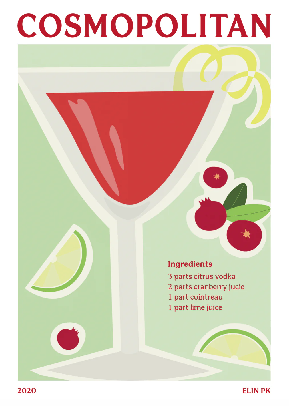Elin PK Cosmopolitan Drink Poster - Image 2