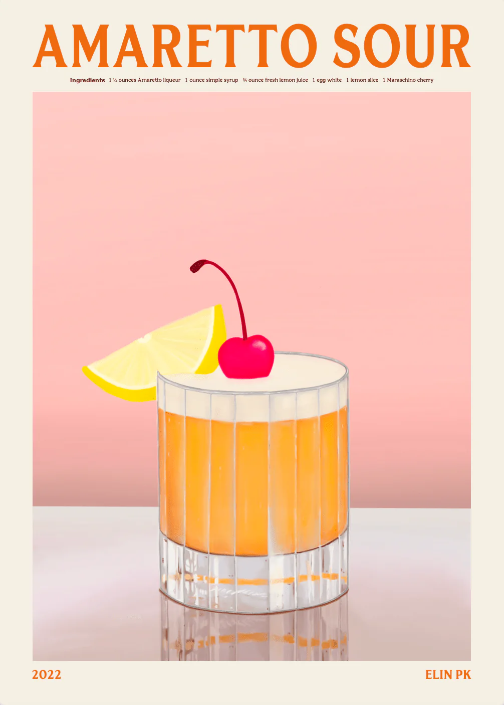 Elin PK Amaretto Sour Drink Poster - Image 2