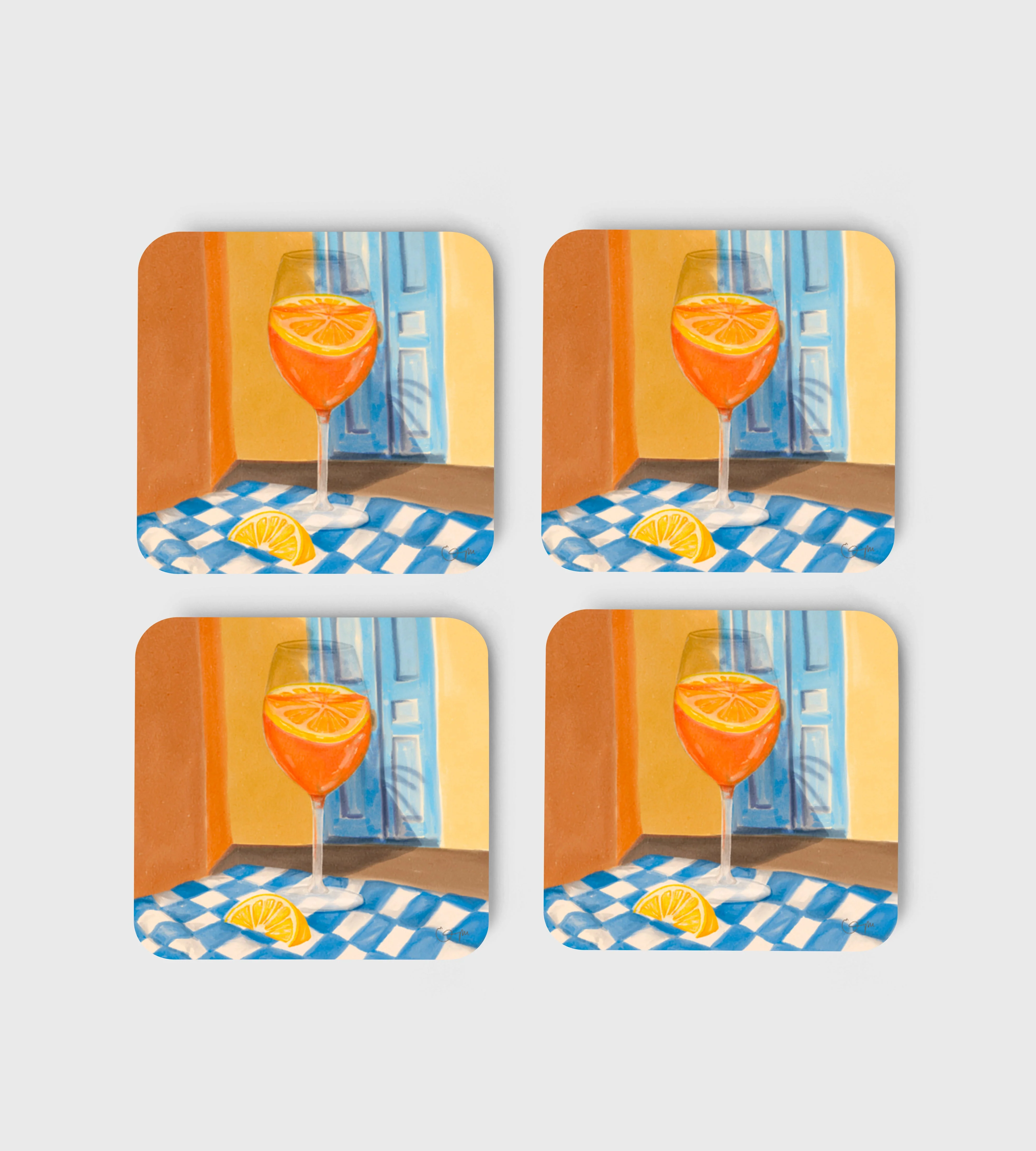 Elin PK Coasters 4-pack Aperol Spritz