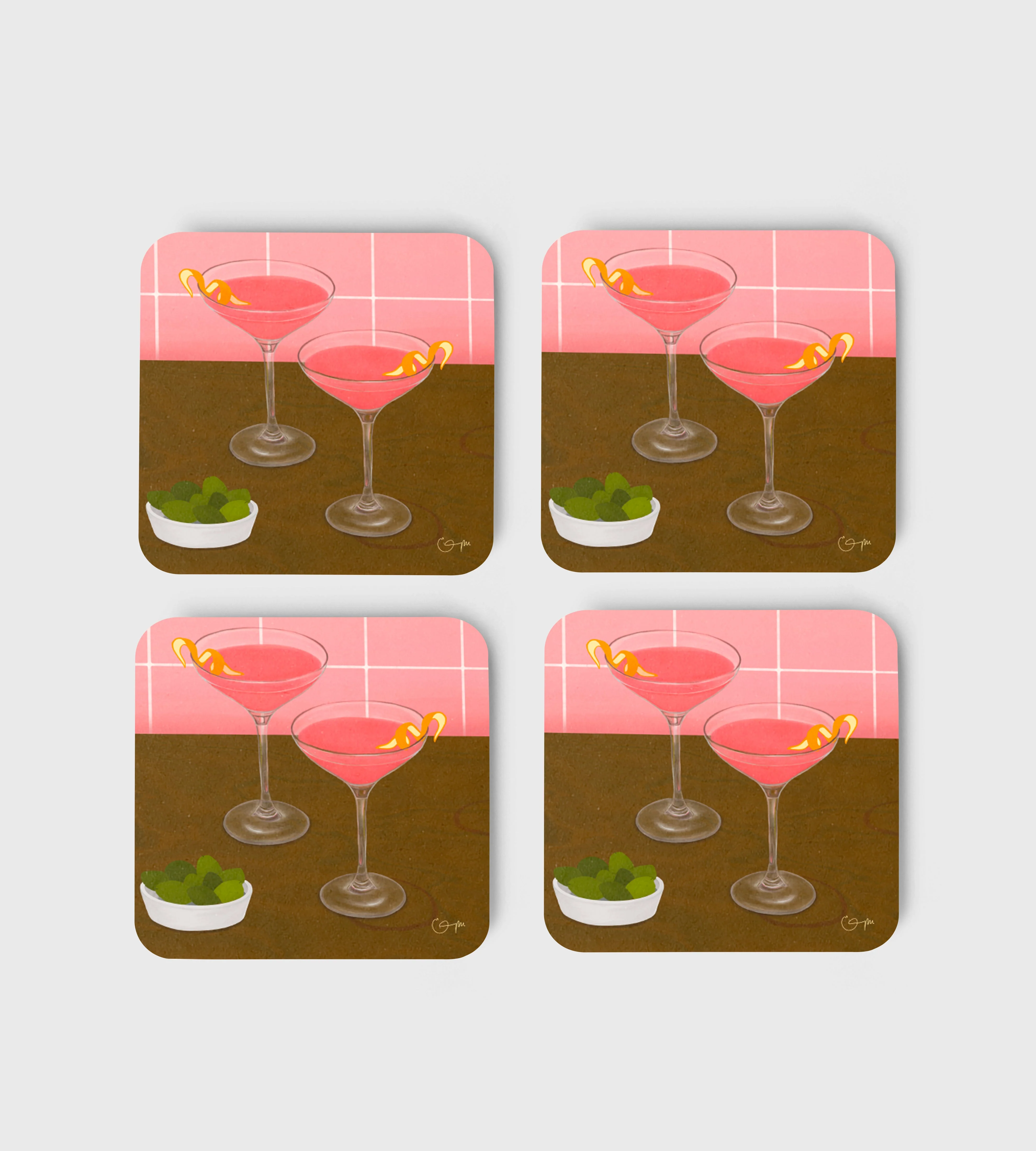 Elin PK Coasters 4-pack Cosmopolitan