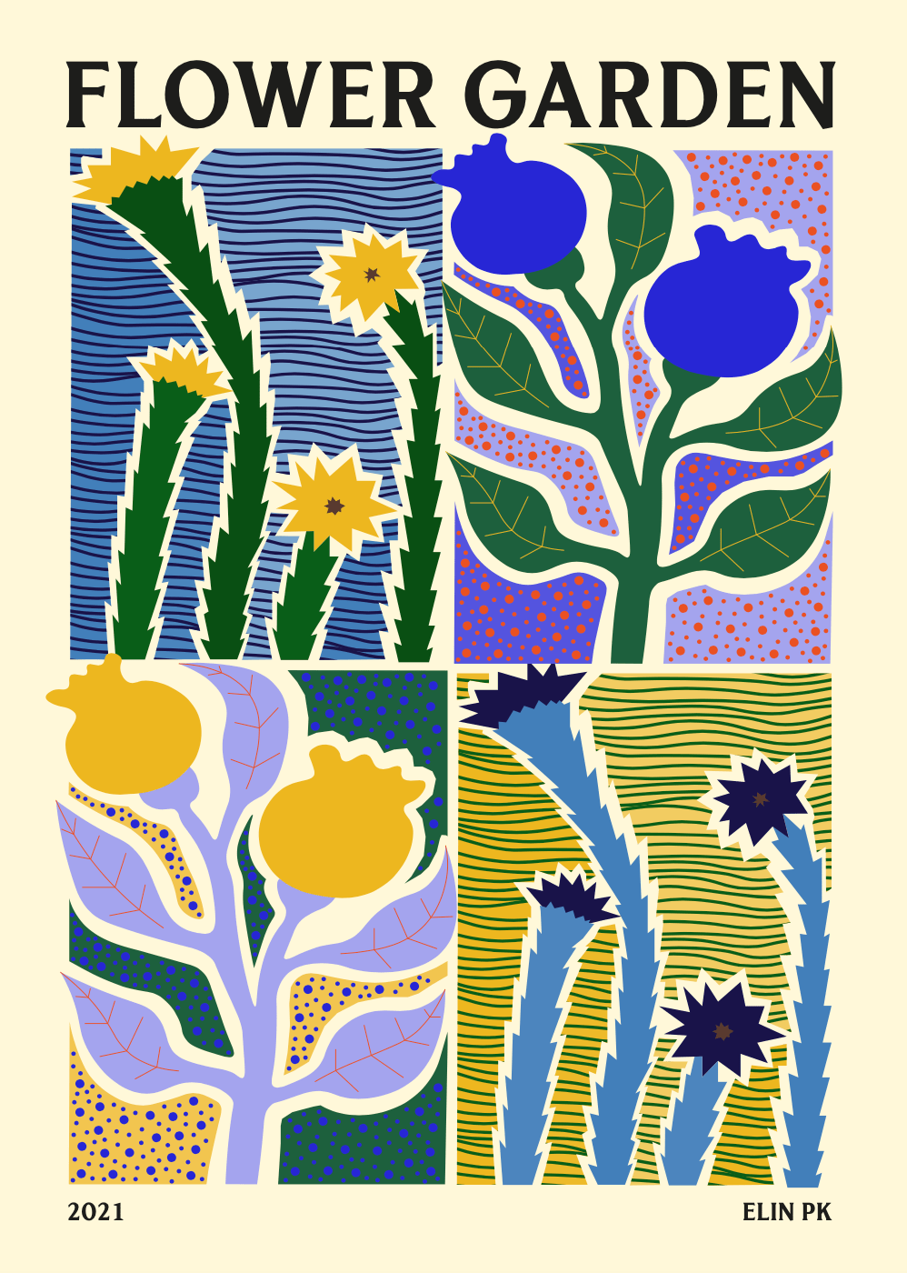 Elin PK "Flower garden" Poster - Image 2