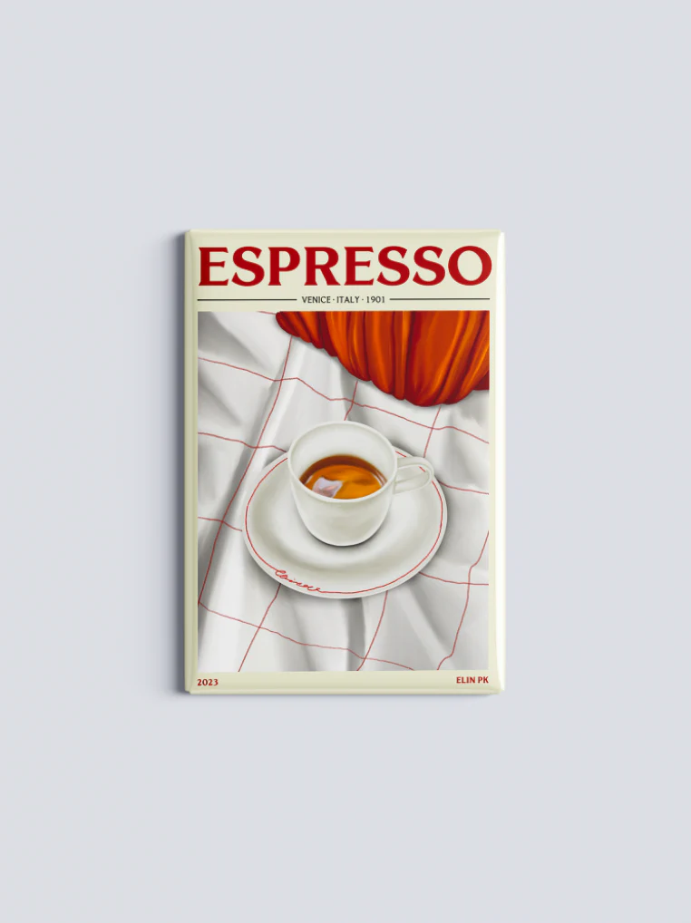 Kylskåpsmagnet Espresso 8x5 cm