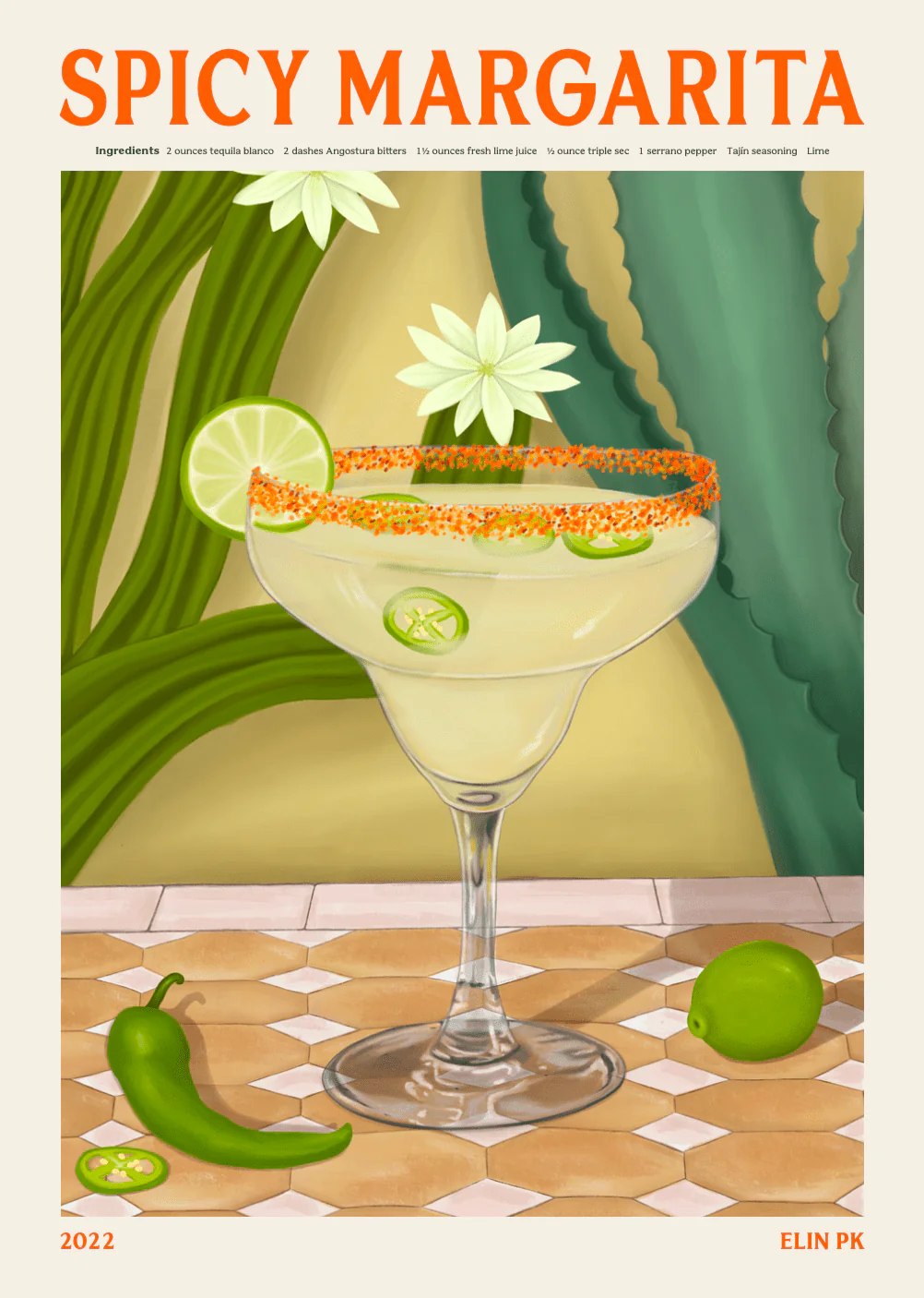 Elin PK Spicy Margarita II Drink Poster - Image 2